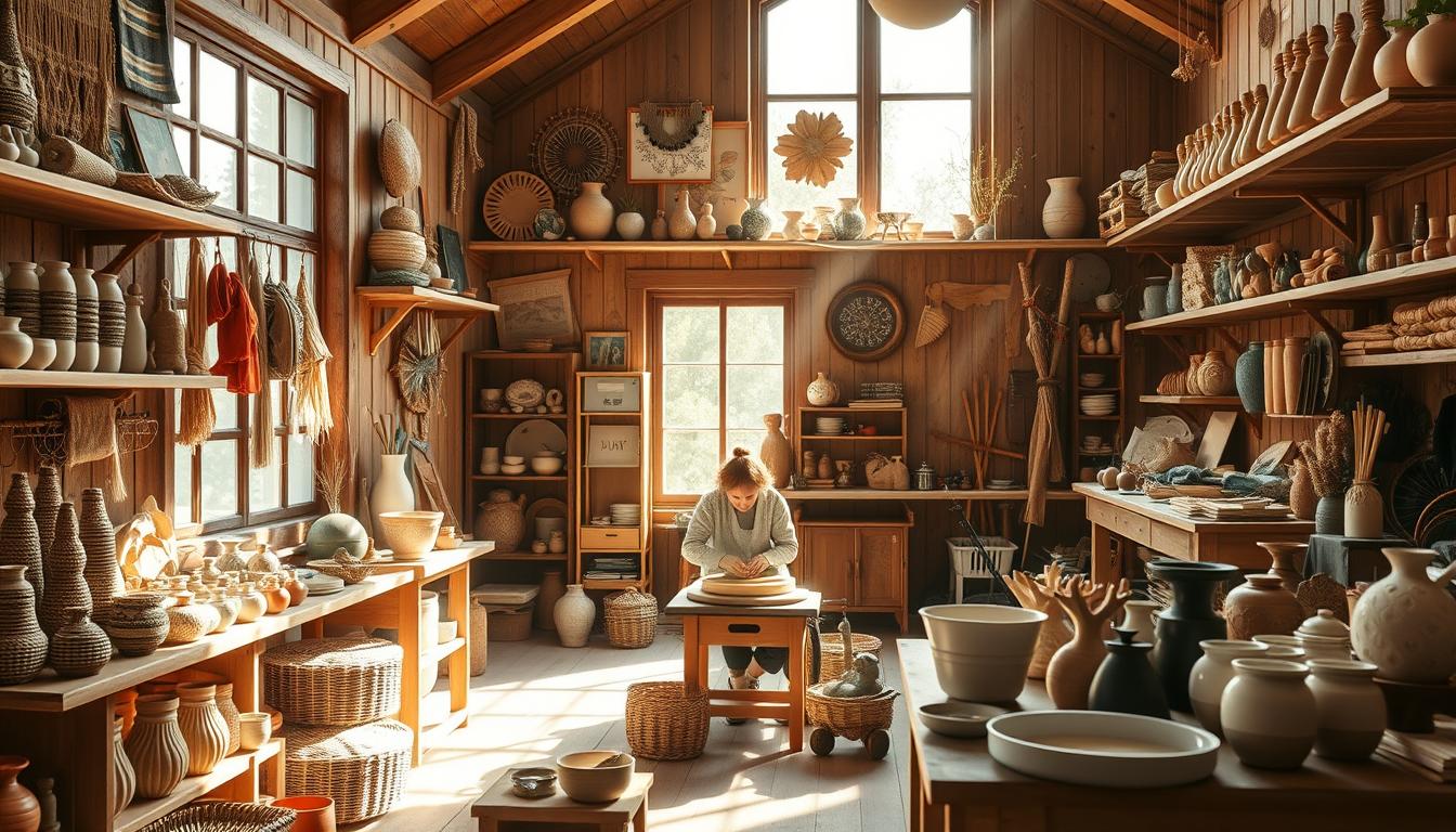 Künstlerateliers und Handwerkskunst auf Fjäderholmarna