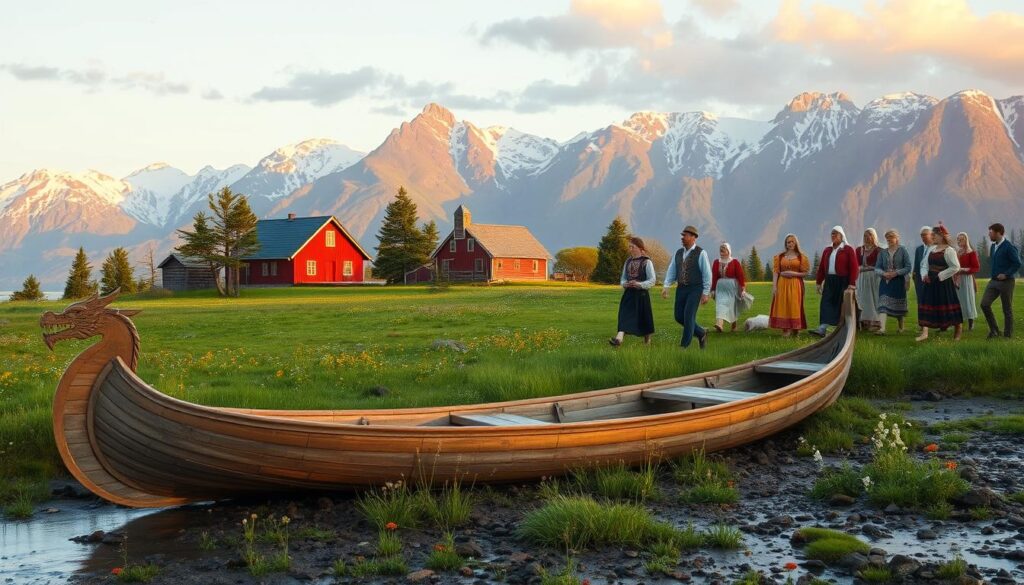 Nordische Folklore Mittsommer